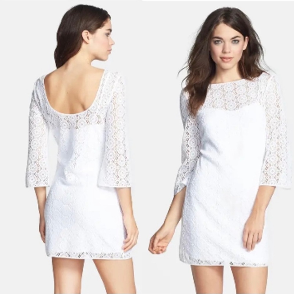 Lilly Pulitzer Topanga Dress Size XS Resort White Lace Crochet